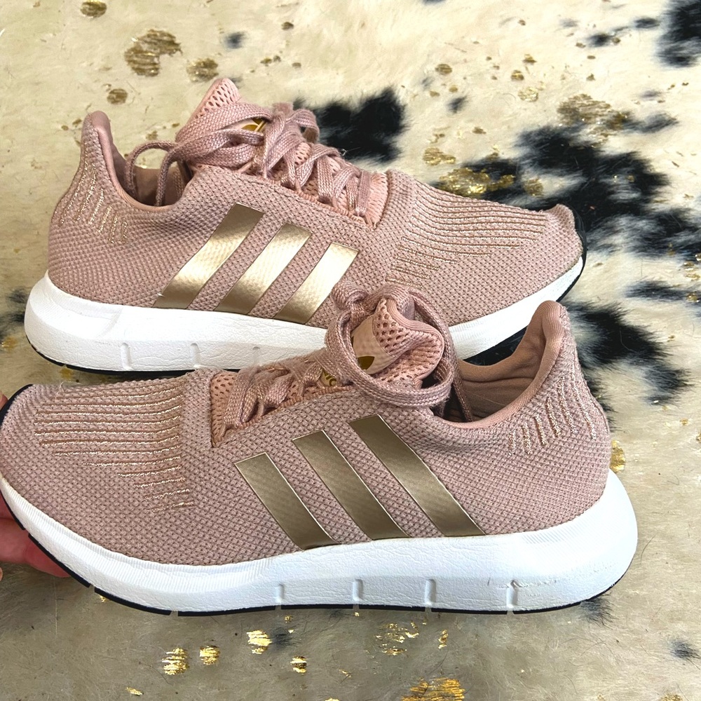 Pink & Rose Gold Adidas Women’s Size: 7 1/2.